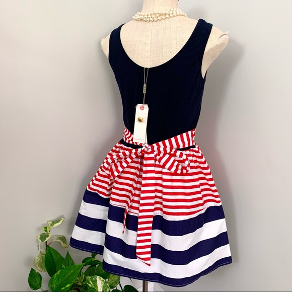 NEW Retro PinUp Sailor Dress, Striped Swing Skirt (M) - Picture 9 of 10